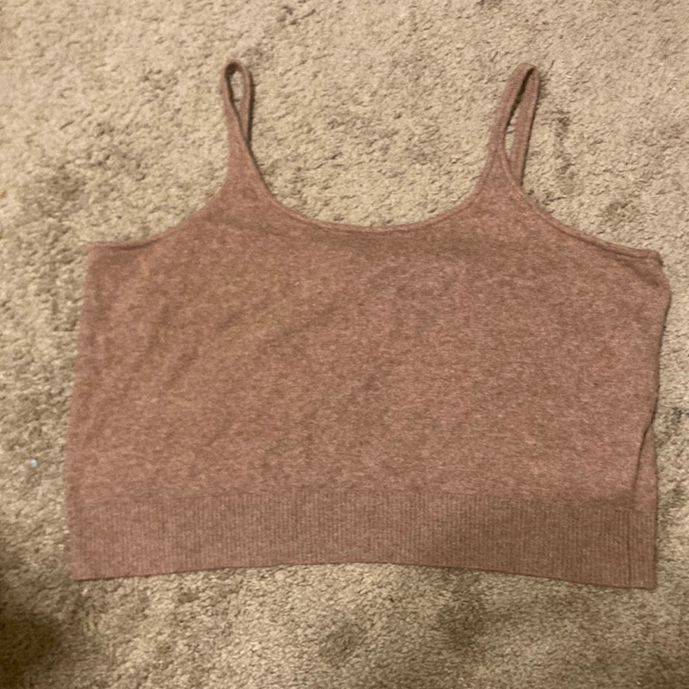 Brown cropped tank top